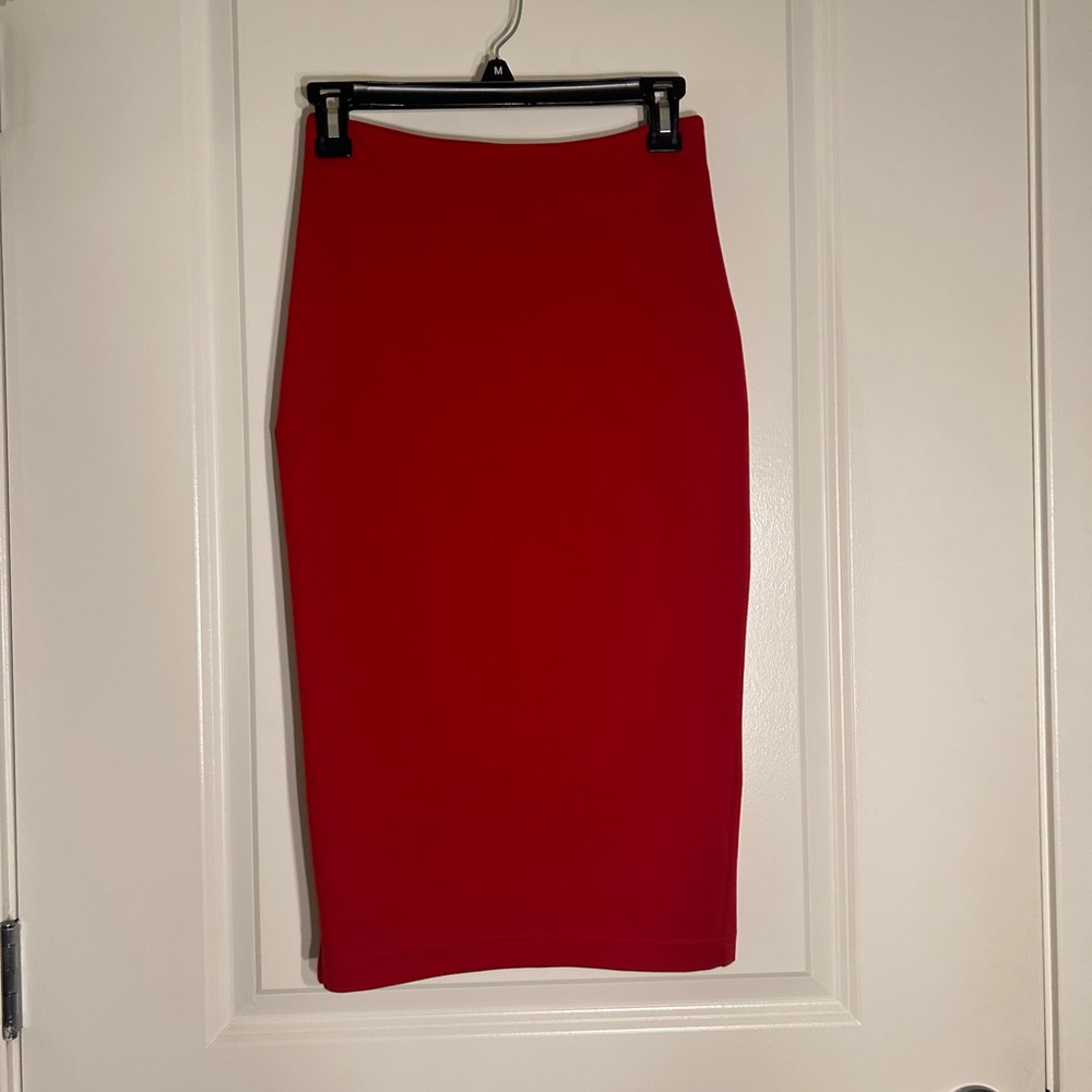 Lime Crime Bold Red Midi Skirt